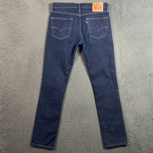 Levis Jeans Mens 34x34 Blue 511 Slim Fit Stretch Dark Wash Denim Casual - Picture 6 of 16